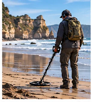 Underwater Metal Detecting Accessory Kit: Pinpointer, Headphones, Scoop and Tether editorial metal detecting gear image